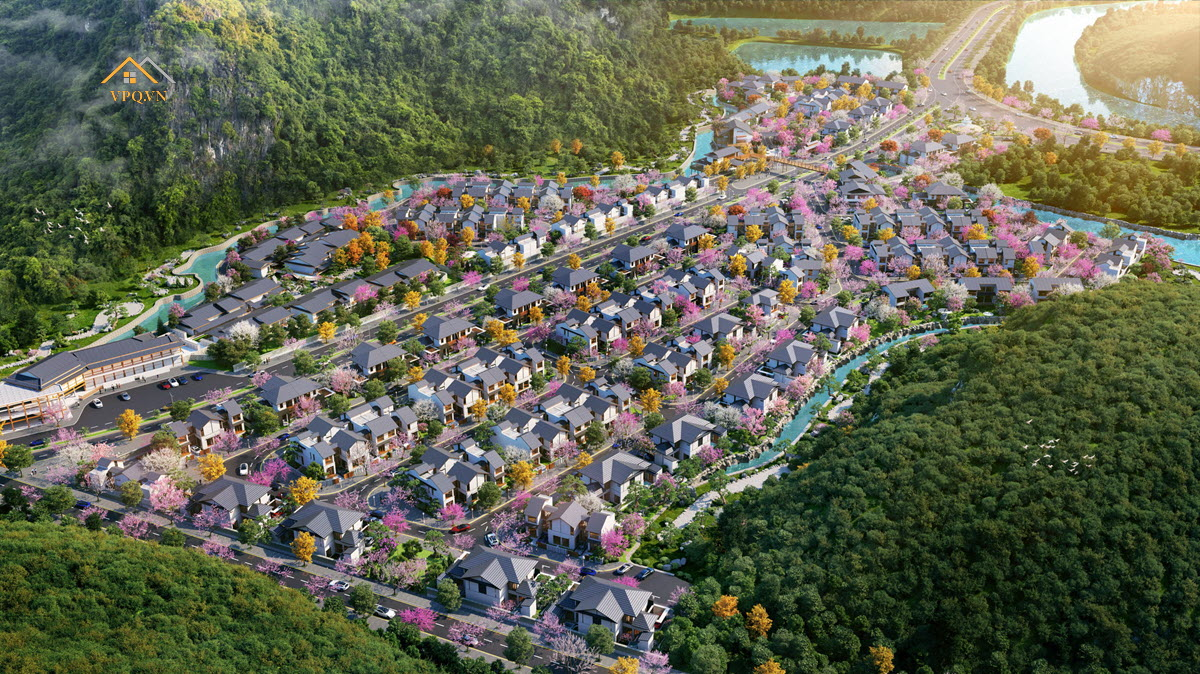 Phối cảnh phân khu Yoko Villas - Biệt thự khoáng nóng Quang Hanh